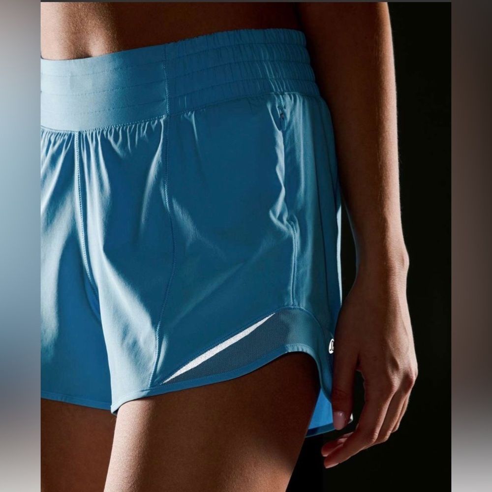 Women’s Light Blue Performance Running Shorts - Picture 2 of 4
